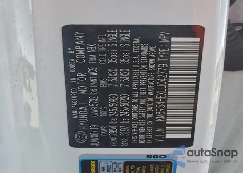 2020 Hyundai Palisade Limited z USA, uszkodzony, nr VIN KM8R54HEXLU042779